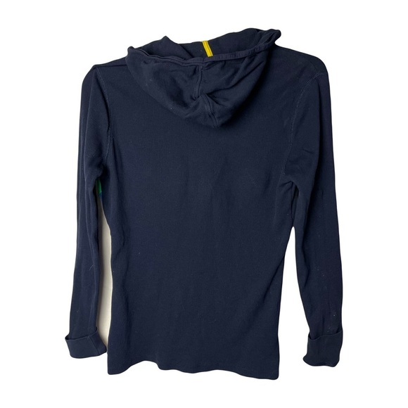 Lauren Ralph Lauren | Lauren Active Navy Color Block Thermal Hoodie, Large - Picture 2 of 7
